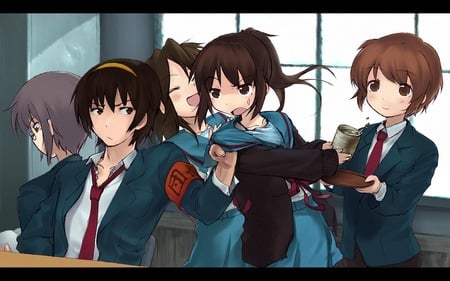 SOS Brigade - anime, sos brigade, the melancholy of suzumiya haruhi