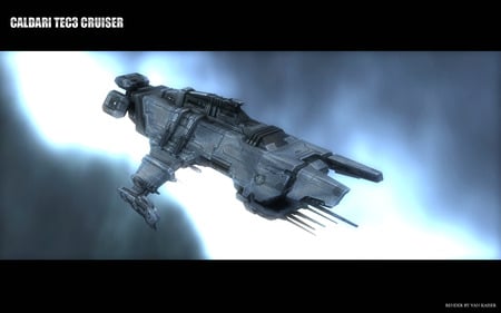 EVE Online Caldari Cruiser Tec3 - spacecraft, caldari cruiser, spaceship, eve online