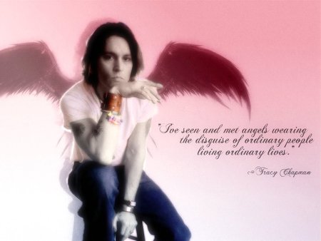 Angel - male, winged, tracy chapman, kiss, quote