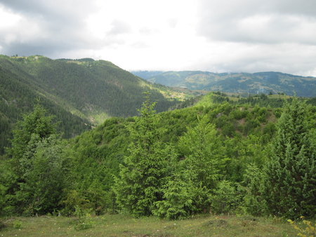 Mountain landscape - nature, mc, landscape, green, mountains