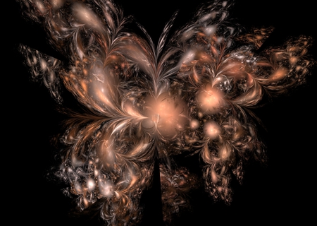 Burned Orange - pretty, abstract, brown, fractals, lovely, orange, fractal