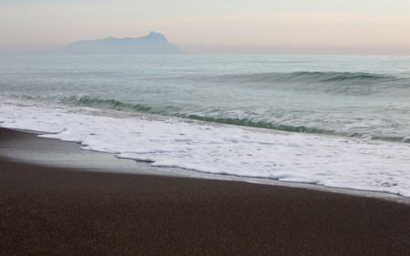 Circeo Mountain - nature, beaches, mountain, coastline, beautiful, foggy, waves