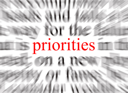 Priorities - entertainment, fun, people, focus, other