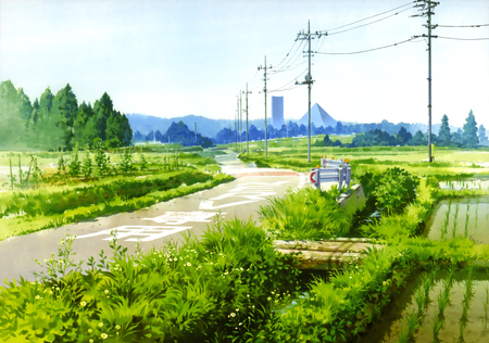 Scenic - anime, green, wallpaper, other