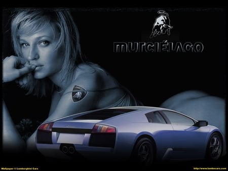 lambo en girl - lamborghini, black, girl, lambo