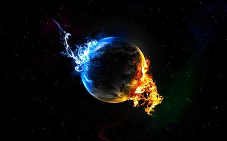 ICE AND FIRE - ice, planets, fire, univers