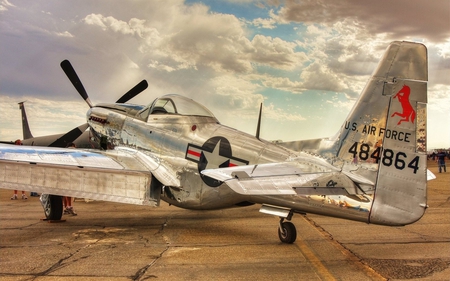 P-51 Mustang - ww2, piston, supercharged, fighter, engine, propeller, aircraft, beautiful, military