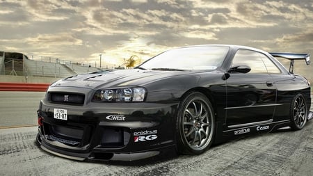 Nissan R35 - tuned, black, car, nissan