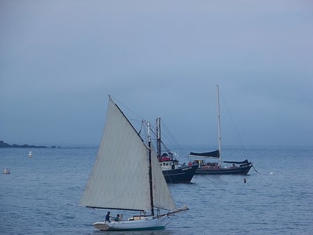 bar harbor, maine - bar harbor, sailboat, ocean, maine, sky