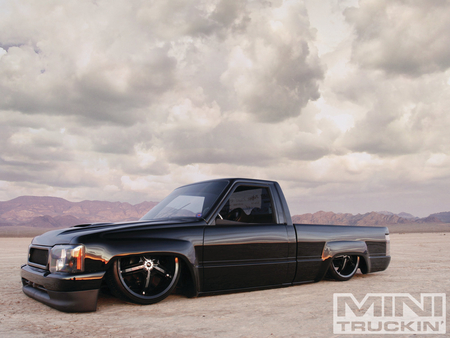 88 Yota - truck, black, mini, low