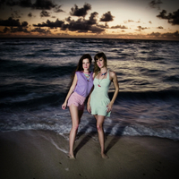 Women and a sunset