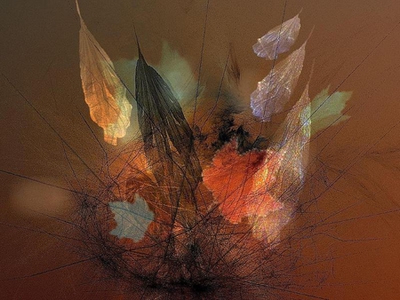 Autum Leaves - leaves, autum, art, abstract