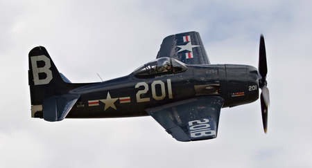 Bearcat in Flight - plane, airplane, aircraft, bearcat, ww2, grumman, wwii