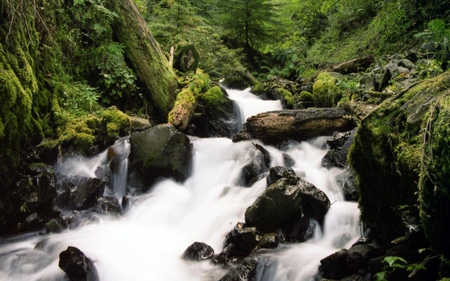 WATERFALL - mountins, water, nature, waterfall