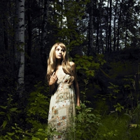 ROMANTIC WOMAN IN FOREST