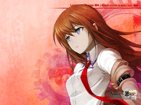 Makise Kurisu - makise kurisu, anime school girl, prety girl, anime, long hair, steins gate, worry