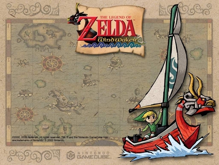 Treasure-Map - toon link, windwaker, video games, red dragons boat, treasure map, zelda