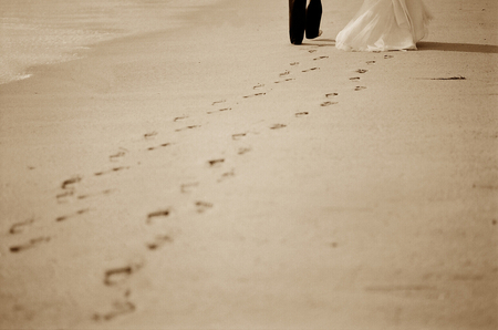 Traces - love, beaches, nature, together, traces, sand