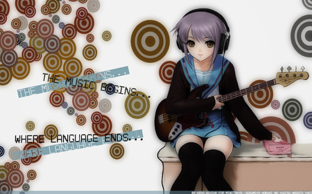 Anime - music, cute, guitar, cutie