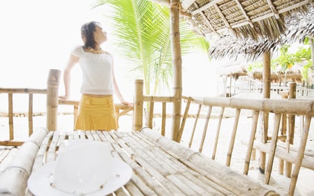 relaxing - relaxing, summer, beach, female