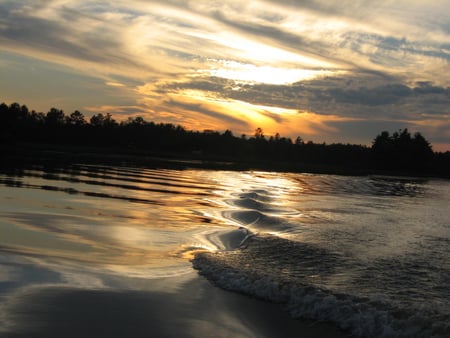 sunset - nature, water, sky, sunset