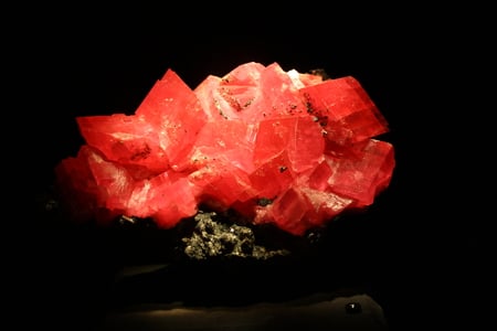 Rhodochrosite - mineral, red, rock, crystal, rhodochrosite