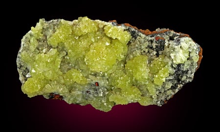 Adamite - crystal, adamite, yellow, mineral, rock