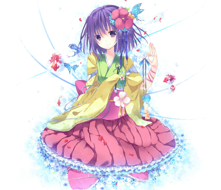 Hieda No Akyuu - artistic, beautiful, awesome, anime, purple hair, art