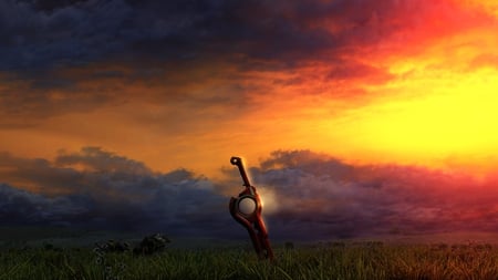 Xenoblade sunset - monado, xenoblade, sunset, awesome, nintendo