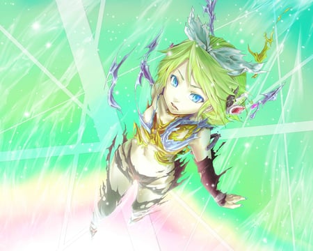 Vocaloid - kagamine rin, vocaloid, anime, torn clothes, vocaloid girl, hamu no jin