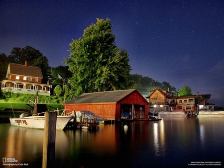 lakeside house - lakes, nature, houses, outdoors