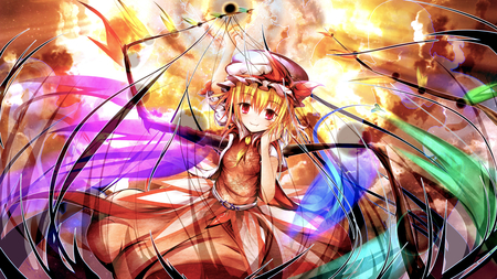 Anime - anime, touhou, dress, cute anime girl, colors, tagme