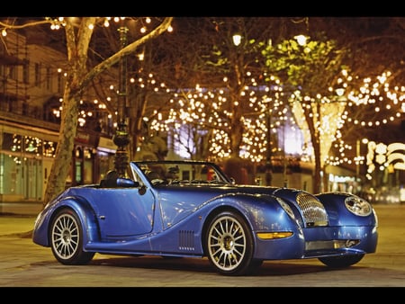 Morgan Aero 8 - aero, night, car, blue, hand, built, morgan, crafted, 8