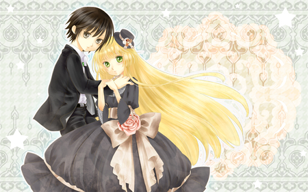 Kujou and Victorique - kujou, victorique, fairy, golden, gosick