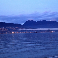 blue hour blue sea blue evening