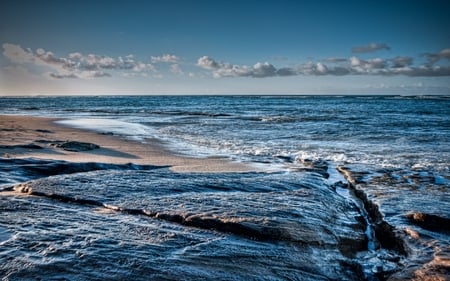 beach for surf - clouds, sea, surf, beach