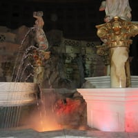 Fountain in Vegas with light 