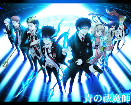 Ao no Exorcist - anime, rin, team, blue