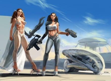 Cyborg Girls - fantasy, cyborg girls, image, hot