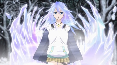 Mizore Shirayuki ice - ice, mizore, anime, rosario vampire, blue