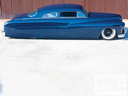 51 Merc - mercury, led sled, custom, blue