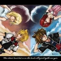 Namine,kairi,roxas and sora