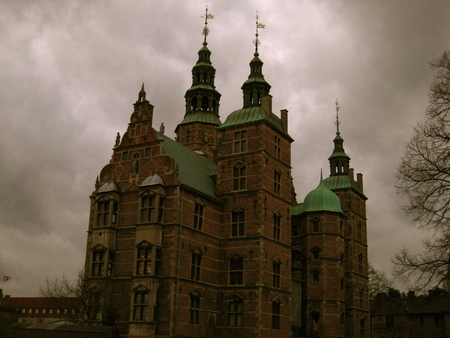 Spooky shot of Rosenborg Castle - creepy, gloomy, rosenborg, castle, denmark, copenhagen, architectur