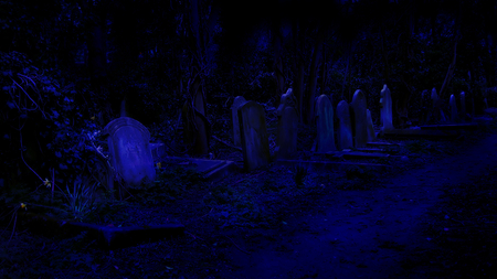 Creepy Medieval Cemetery - cemetery, spooky, halloween, graves, haunted, gravestones, dark