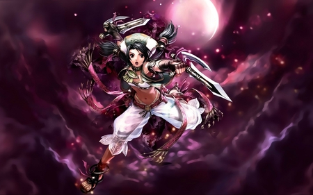 Talim - soul calibur, anime, female warrior, talim, asian warrior, fantasy, cute girl, black hair, anime warrior