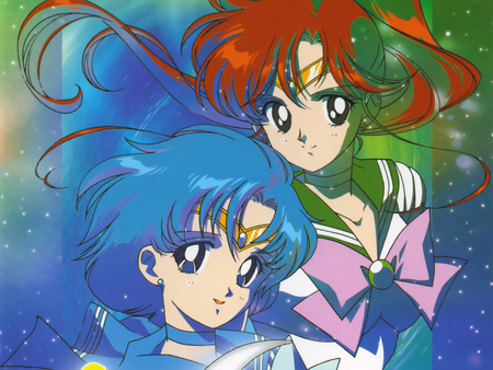 Sailor Mercury and Sailor Jupiter - sailor mercury, ami, anime, sailor jupiter, makoto, manga, sailor moon