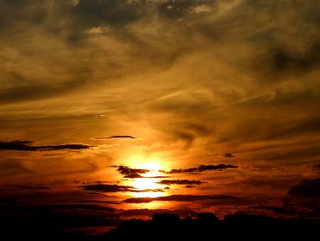 Sunset - sunset, massachusetts, down, dark, sun