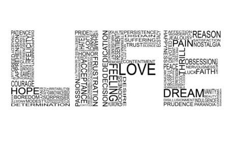 Life is the Word - abstract, hope, letters, words, love, life