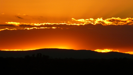 orange sky - beauty, hot, photography, sun, sunset, black, fire, bright, nature, dark, clouds, orange