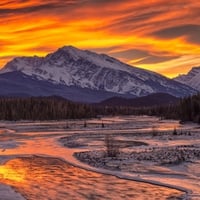 Snow Mountain Sunset